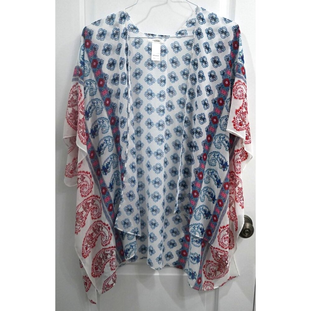 Maurices Womens Open Front Blouse with Open Short Sleeve Design One Size